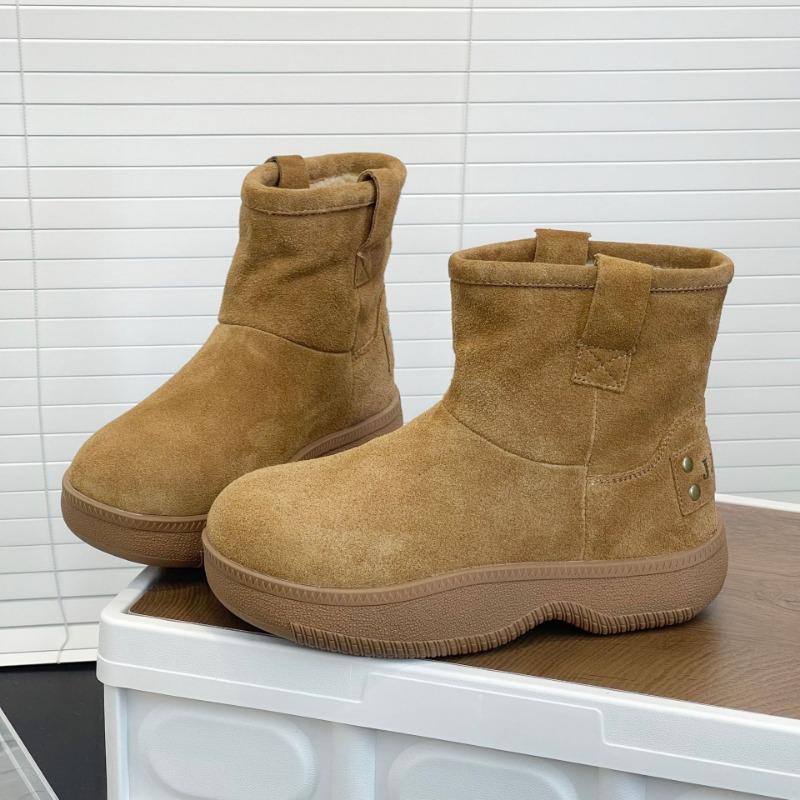 

Кожаные ботинки на платформе женские зимние новые бархатные утепленные теплые хлопковые ботинки нескользящие короткие ботинки обувь 39 верблюд