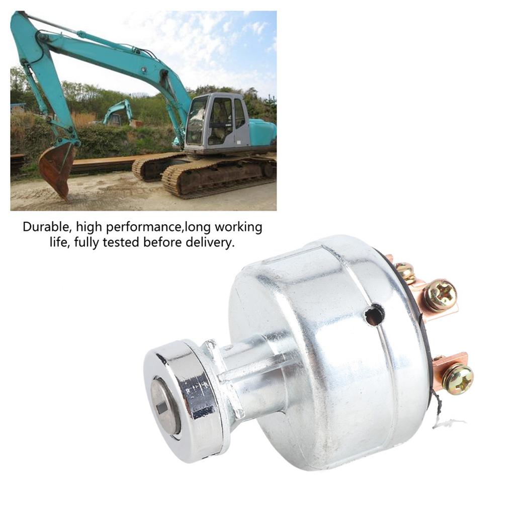 For Kobelco SK200‑3 SK200‑5 SK120‑5 Ignition Starter Switch with 6 Terminal Wire Digger 2 Keys