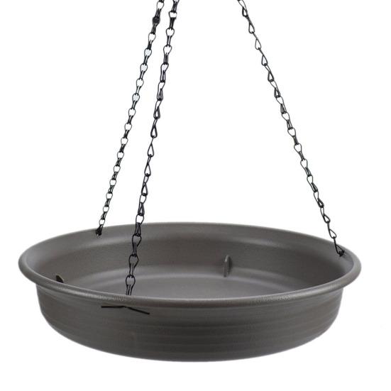 Hanging Hummingbird Bath Metal Bowl with Rust-Proof Chain Durable Construction Easy to Install Garden Hummingbird Food Feeder
