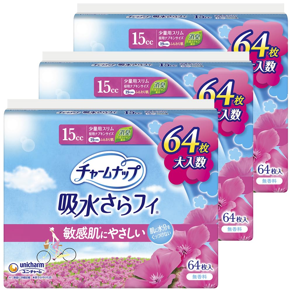 

Charm Nap Мягкая кожа для женщин 15 куб. см Небольшое количество Без отдушки Дневная прокладка Размер 19 см для тех, у кого легкое недержание мочи 192 штуки Штуки x 3 [Оптовая покупка] [Для