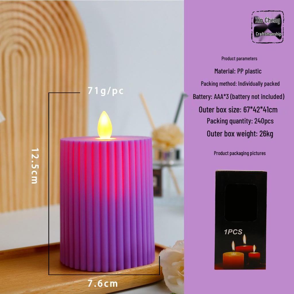 LED Cylinder Candle for Photography Props & Indoor Decor Gifts