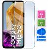 Case for Samsung Galaxy M15 5G SMART MAGNET BOOK CASE NAVY BLUE + GLASS
