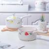 Kleiner Milchtopf aus Keramik, Instant-Nudeltopf, kleiner Kochtopf, Milch, süßer Babynahrungsergänzungstopf, kleiner Topf, Haushaltsnudelauflauf