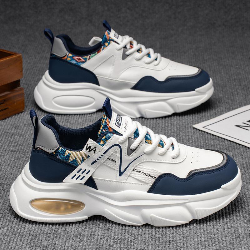 Autumn men's shoes new 2025 breathable youth sports shoes trendy versatile platform casual running dad shoes men