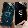 Sun Moon Mobile Cell Phone Case for Samsung Galaxy S26 S25 S24 S23 S22 S21 S20 Note20 Plus FE Ultra Glass Colorful Cover Cover