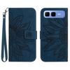 For Infinix Smart 10 Plus Case Sunflower Imprint Leather Wallet Phone Cover with Wrist Strap