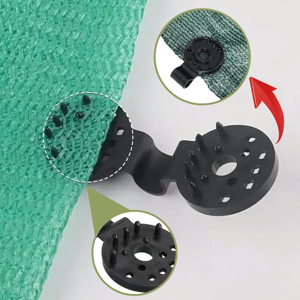 60 Pack Shade Cloth Heavy Duty Lock Grip Removable Reusable Large Small Size Shade Cloth Clips for Anti Bird Netting Garden Net Greenhouse Shade