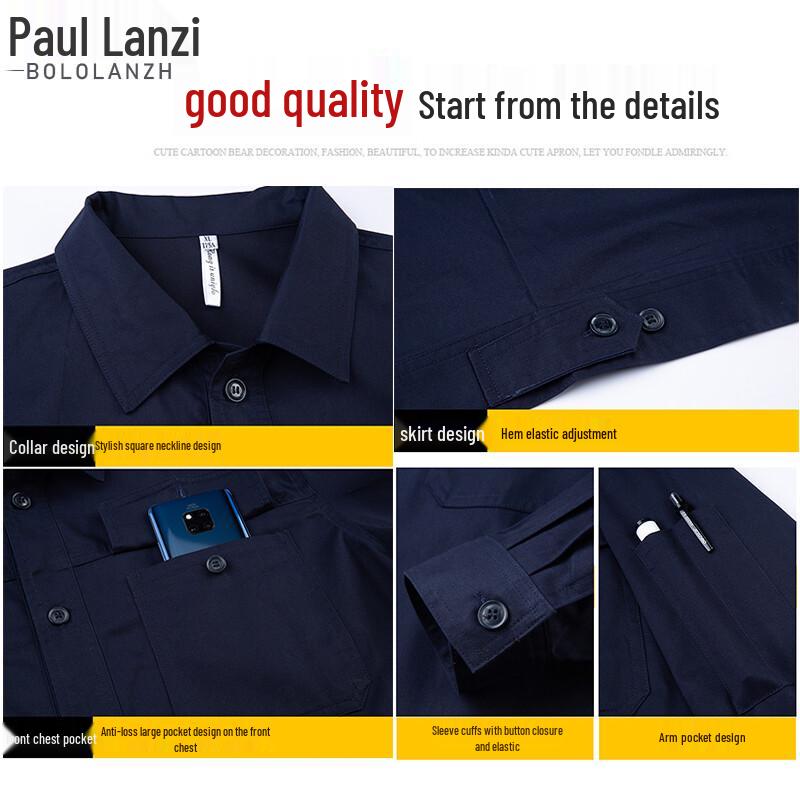 Мужской летний комплект рабочей одежды из чистого хлопка с коротким рукавом 175