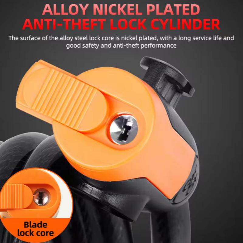 Bicycle Lock Anti-theft Mountain Road Bicycle Wire Chain Lock Key Safety Anti-theft Belt Mounting Bracket Scooter Bicycle Lock