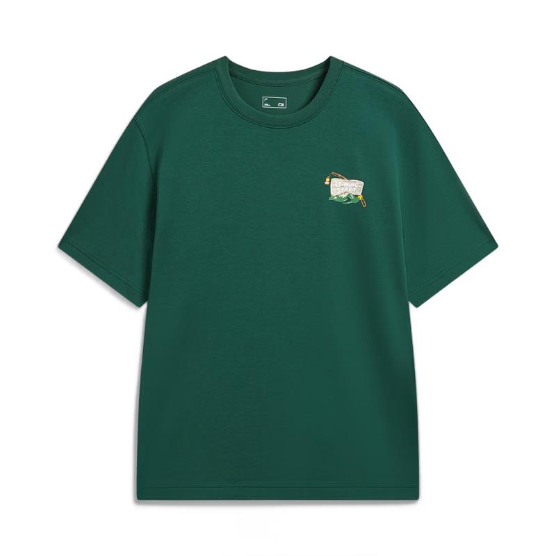 Li-Ning Unisex Letter Print Round Neck T-Shirt ATSW295