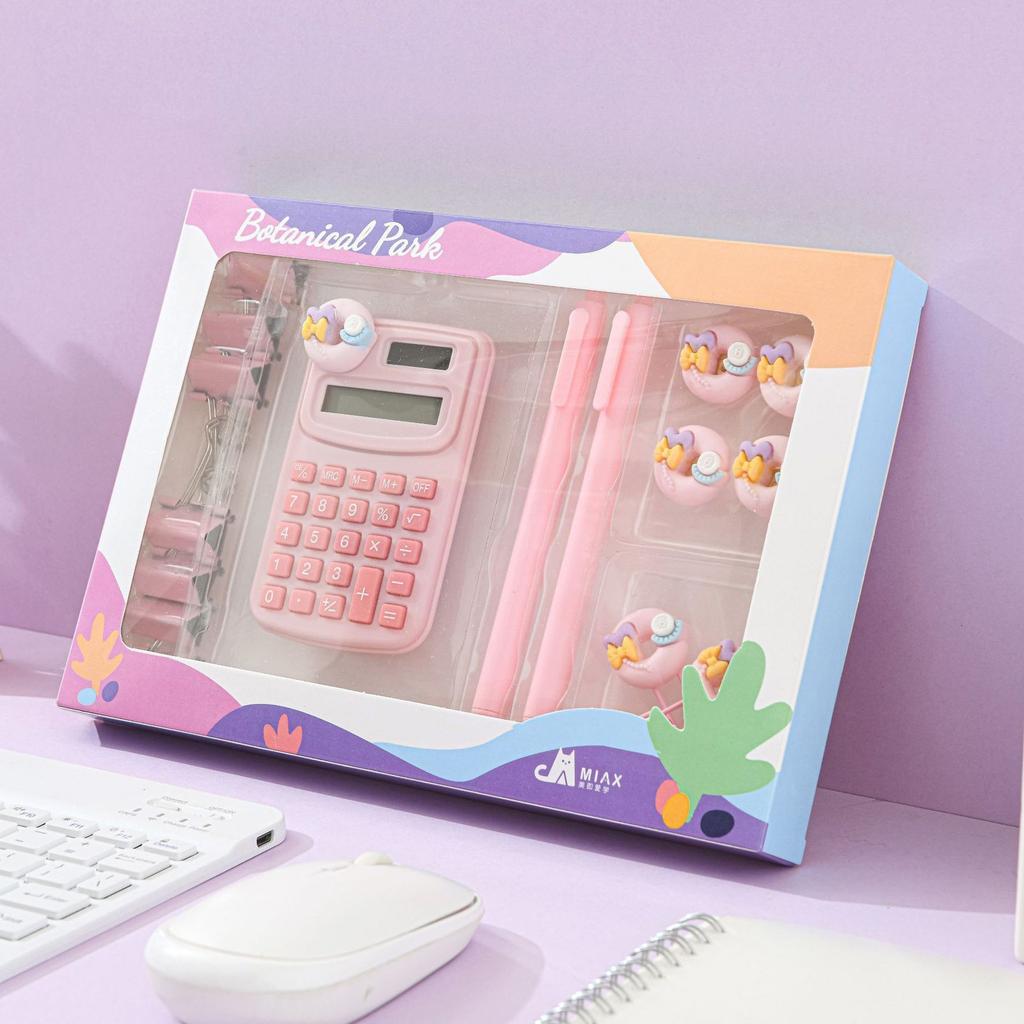 Desk Desk Accessories Desk Supplies 1 Calculator, 2 Pens, 4 Pushpins, 2 Bookmarks, 7 Long Tail Clips,2ml