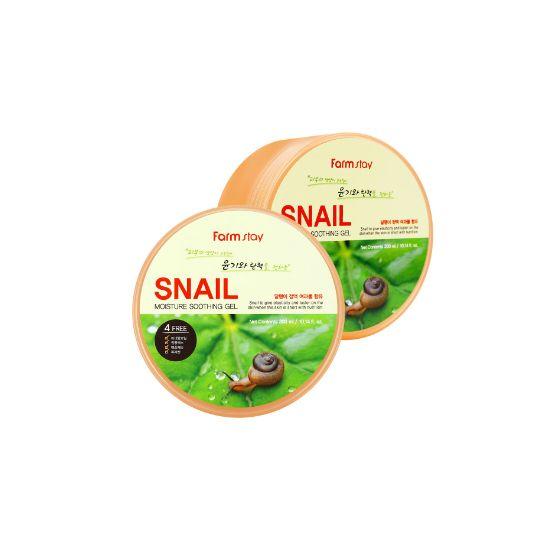 Farmstay Snail Moisture Soothing Gel Hydrating & Repairing Skin Care 300ml × 2pcs (1+1 Offer)
