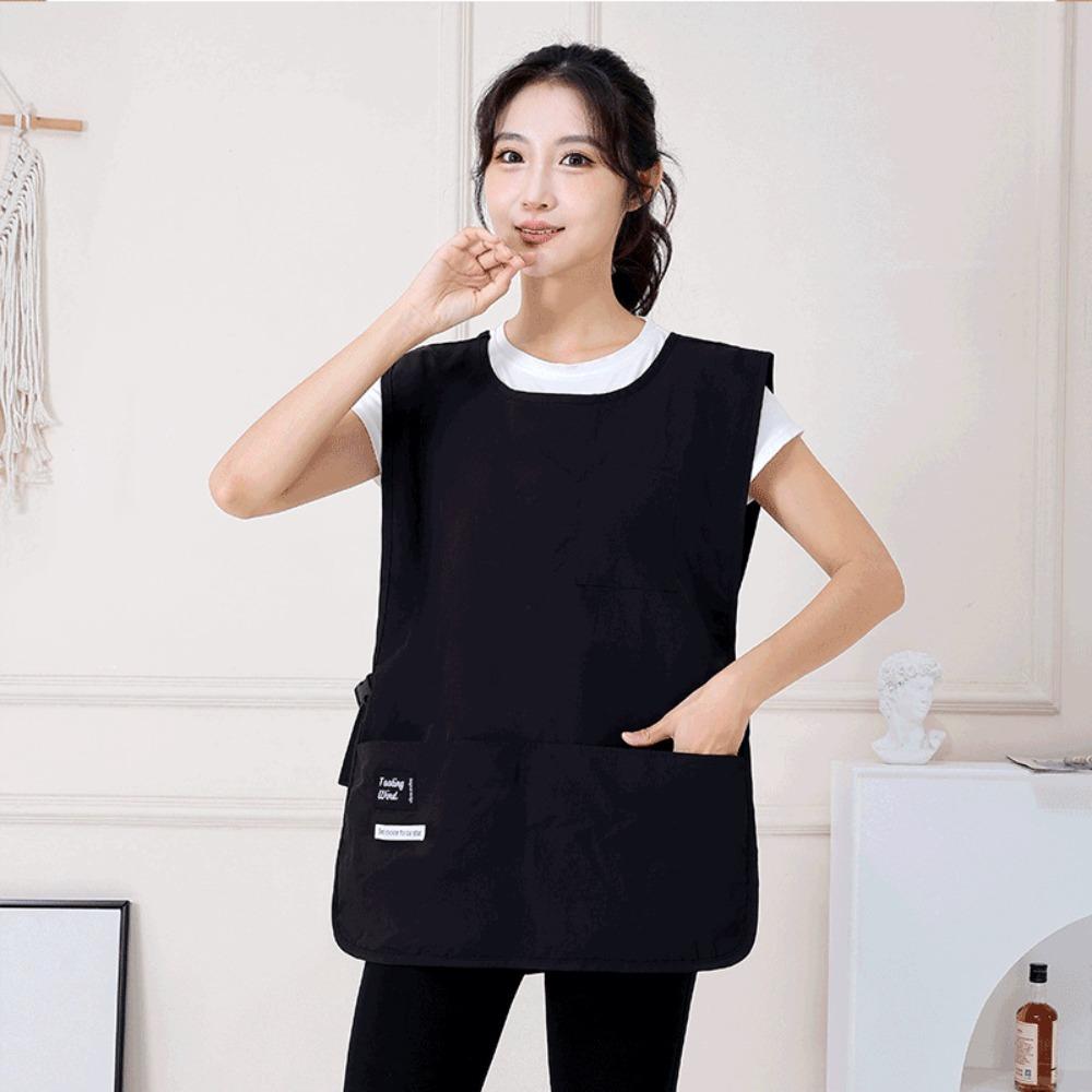 Waterproof Fashion Vest Apron Breathable Anti Dirty Sleeved Apron Multipurpose Coffee House Uniform Cleaning Accessories