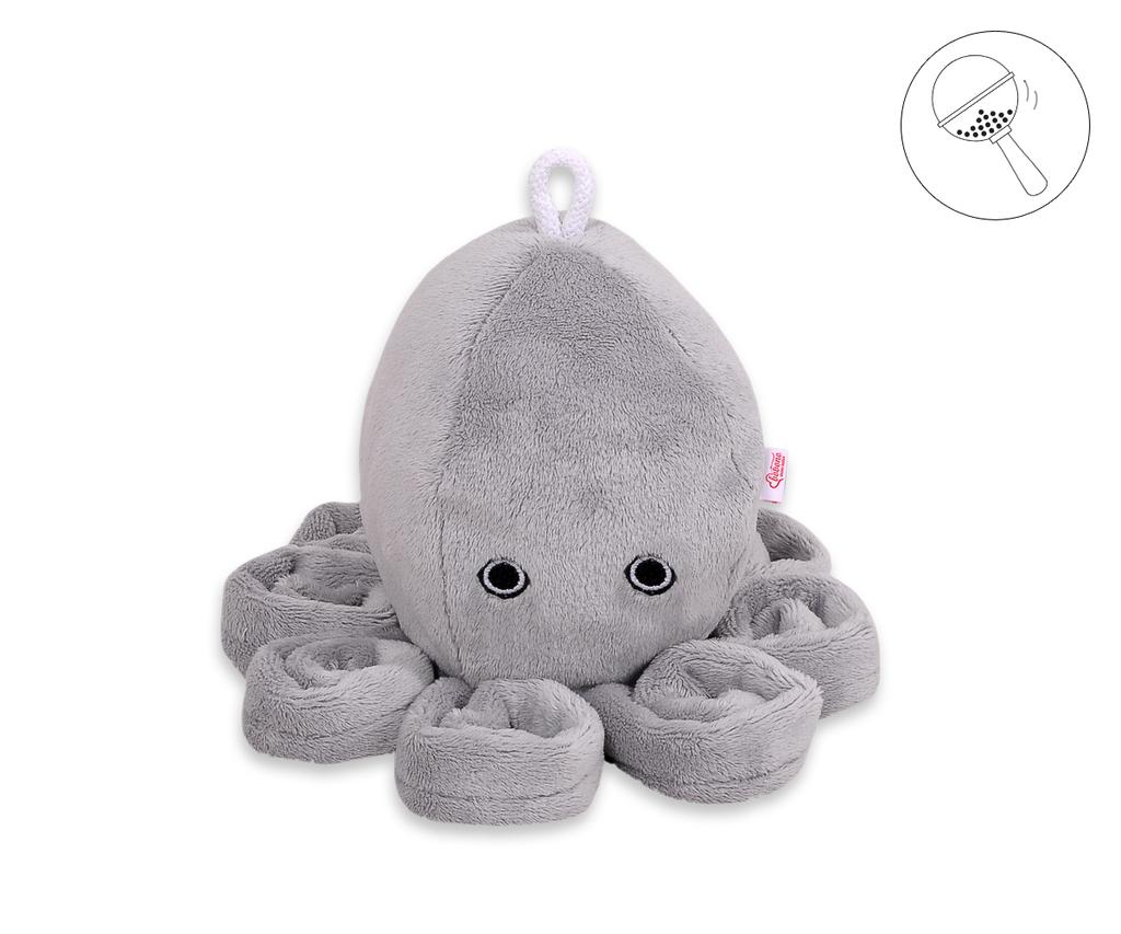 Octopus Cuddly Toy for Children with a Rattle - Gray