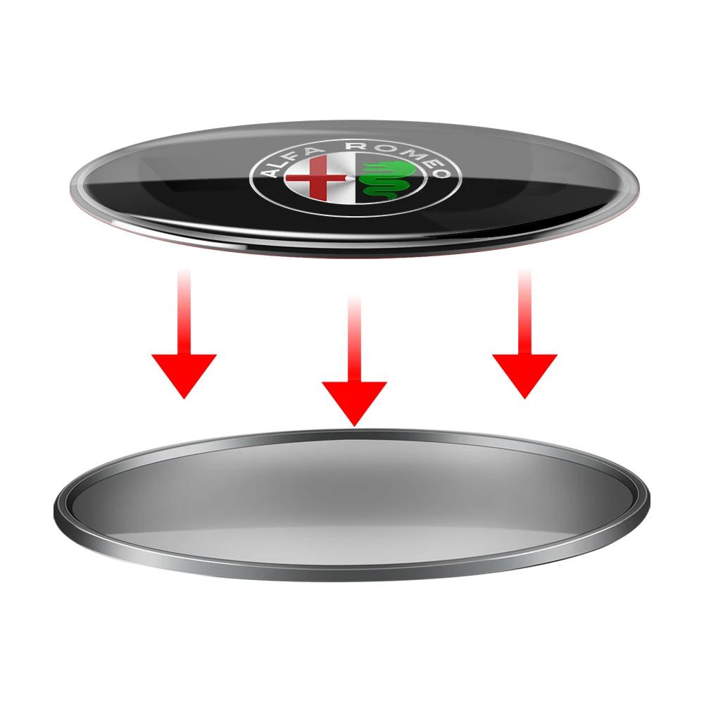 Pro Alfa Romeo 2026 Horká nálepka 1ks 3D hliníková elipsa Znak auta Odznak Alfa Romeo Samolepka Dekorativní samolepky Pro Alfa Romeo Gi
