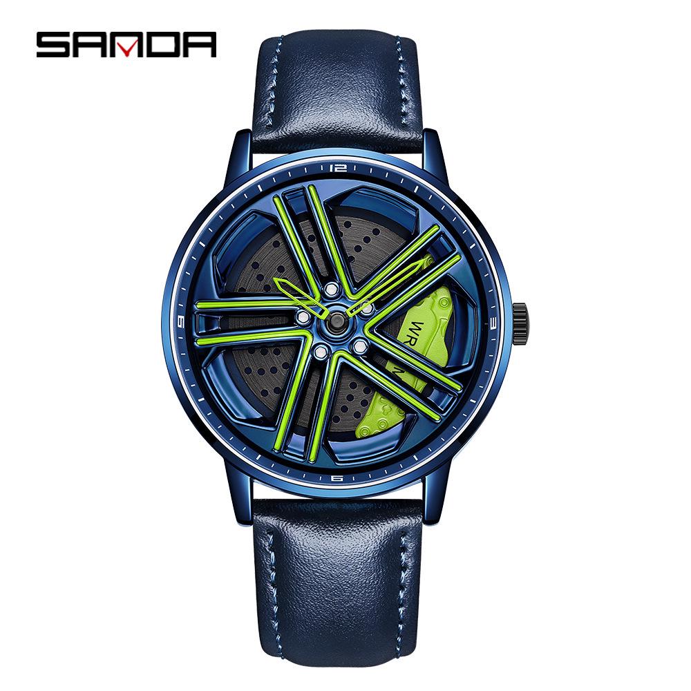 Sanda Meilleure Vente 1088 Montre pour Adolescent: Personnalisé, Cadran Rotatif 3D, Tendance, Quartz Étanche.