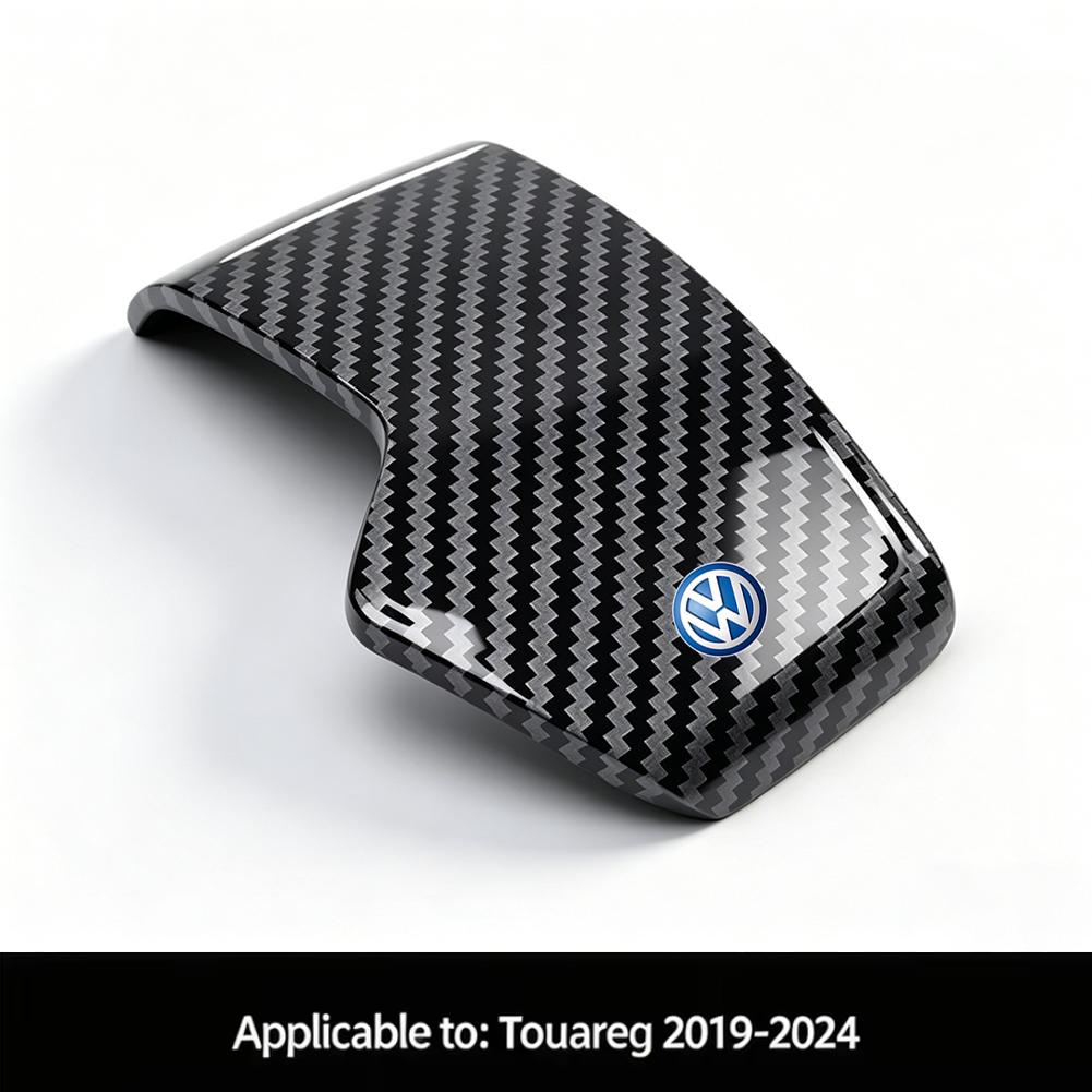 Car Carbon Fiber Gear Shift Knob Cover Scratch-Resistant Protective Case Accessories For VW Golf T‑Roc Tiguan Polo Passat MK7 6OJ7