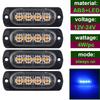 12V - 24V 4LED Car Warning Light Grill Breakdown Light Car Truck Trailer Beacon Lamp Side Light For Cars  Malfunction Light