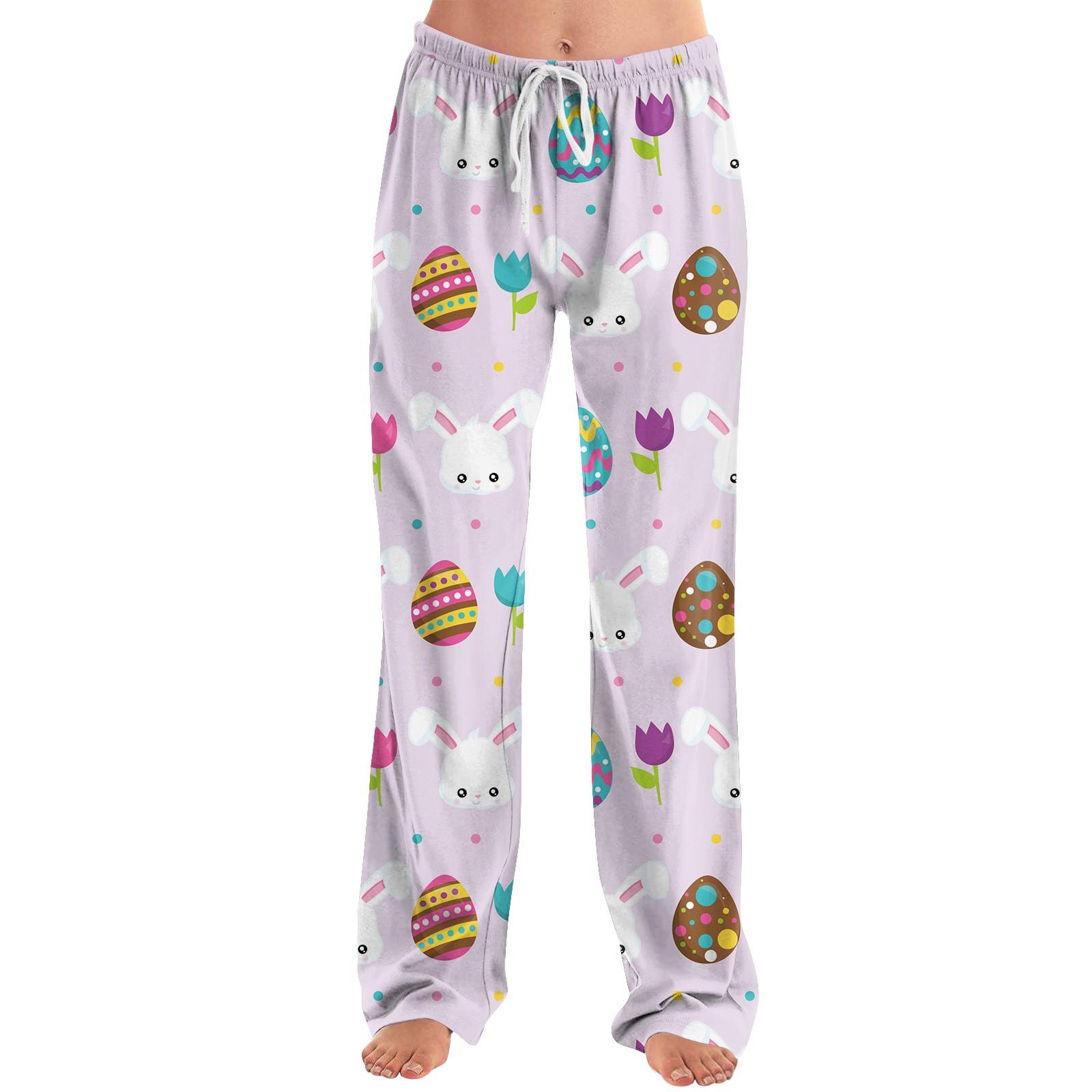 

Женские модные свободные повседневные брюки с пасхальным принтом XXL