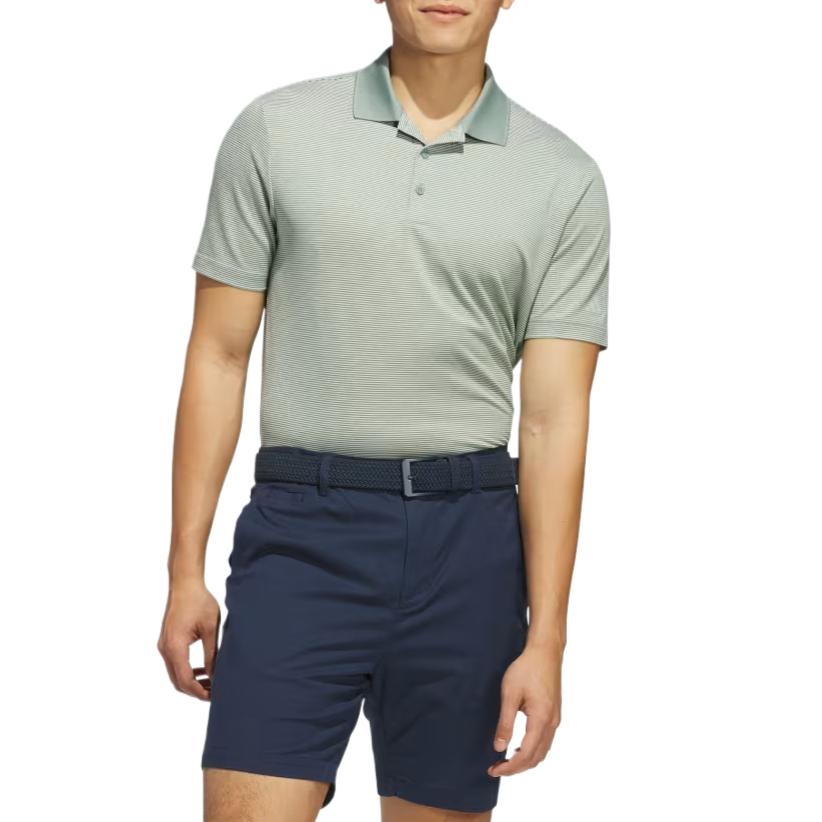 Adidas Comfortable Versatile Simple Fashion Short Sleeve Polo Shirt Men Tops Silver Green JJ1726