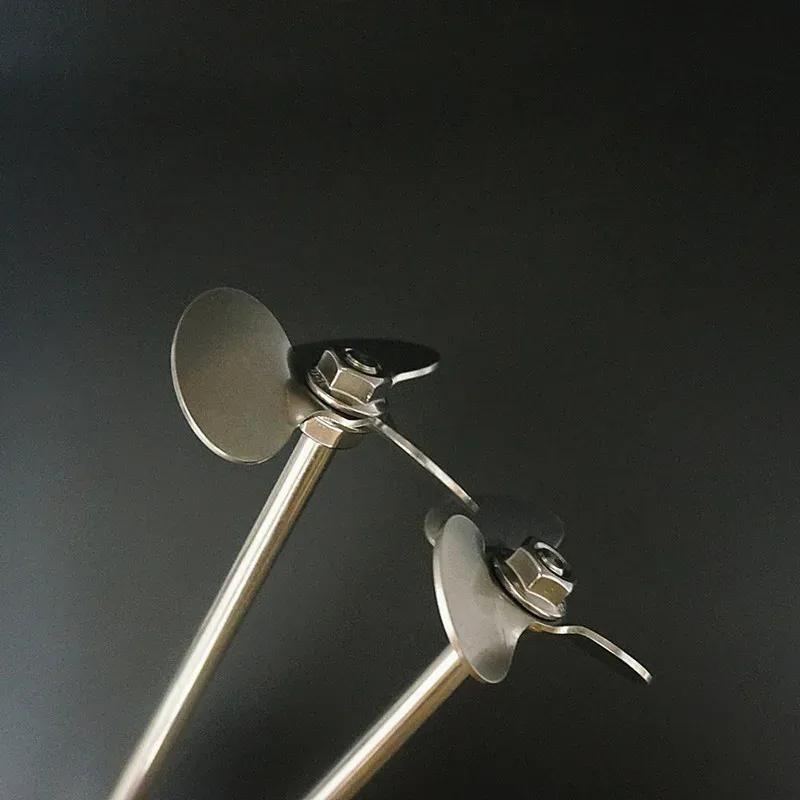 1pcs Lab Stainless Steel DIA40mm To 120mm Three Blade Propeller Stirring Dispersing Rod with Nut,Blade and Rod Choose Separetely