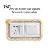 Outlet Sticker Switch European Style Punch Free Plastic Socket Decal Wall-mounted Cover Wall for Home