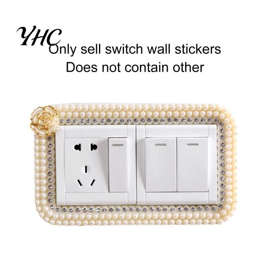 Outlet Sticker Switch European Style Punch Free Plastic Socket Decal Wall-mounted Cover Wall for Home
