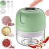 Electric Garlic Crusher Mini Garlic Slicer Multi Functional Kitchen Vegetable and Fruit Crusher 205ML USB Charging Food Chopper