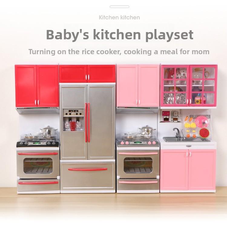 Kids Plastic Kitchen Simulation Toy With Interactive Sound For Creative Play