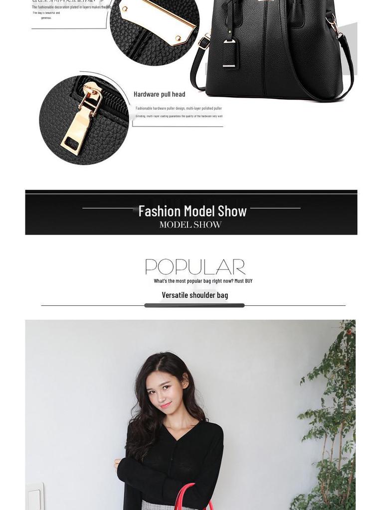 Damen Mode Handtasche mit Litschi-Muster - Europäischer & Amerikanischer Stil Umhängetasche/Schultertasche 2025