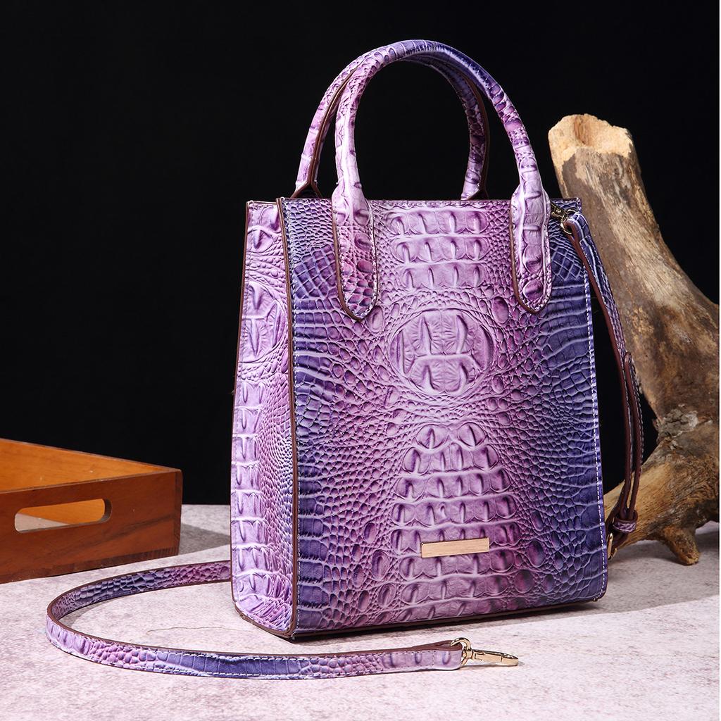 New Fashionable Alligator pattern Shoulder Bag High quality Retro Handbag All match Women's Multifunctional Small Square Bag