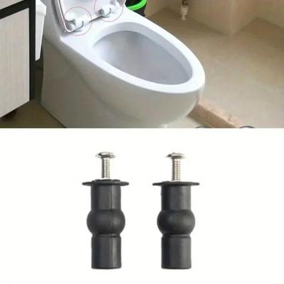 2Pcs Top Fix Toilet Seat Screws Nut Cover Lid Pan Fixing WC Blind Hole Fitting Kits Replacement Toilet Seat Screws Bathroom Part