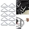 10 Peças Argolas de Aço Triangulares Fivelas Anéis V para Trampolim Substituição Reparo Fivelas Triangulares de Trampolim