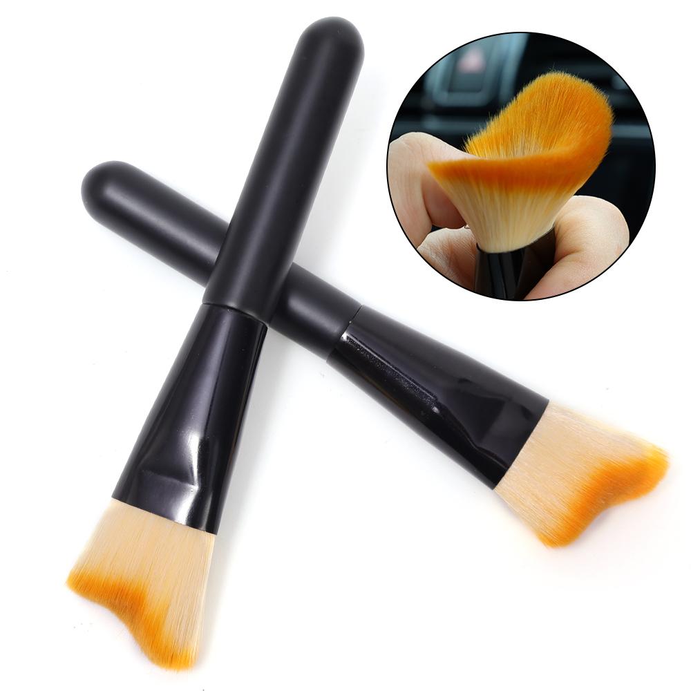 Car Curved Detail Brush Dashboard Cleaning Soft Brush Air Outlet Gap Dust Removal Clean Maintenance Tool Dust Collector Brush
