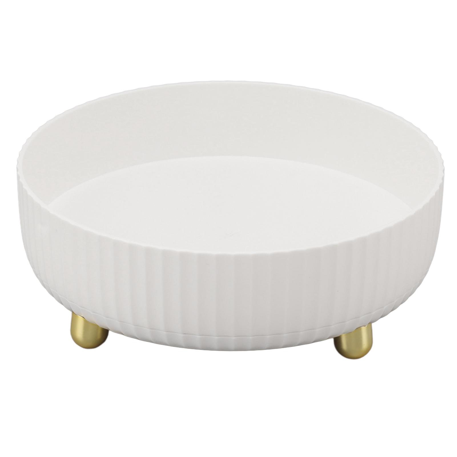 

Вращающийся на 360 градусов органайзер для хранения, круглая косметическая полка для специй, поворотный столик для кухонного шкафа белый