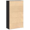 Bookshelf Black Oak Effect 60x24x101.5 cm Engineered Wood