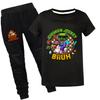 Chicken jockey summer short-sleeved T-shirt and pants suit for middle and large children 4519