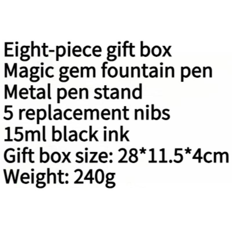 1SET Magic Gem Feather Pen Harry Potter European Vintage Fire Lacquer Seal Dip Pen Pen Gift Box Birthday Gift