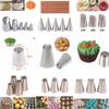 Pastry Nozzles Stainless Steel Flower Mouth Cream Pastry Tips Nozzles Bag Cake Decorating Tools Kitchen Gadgets