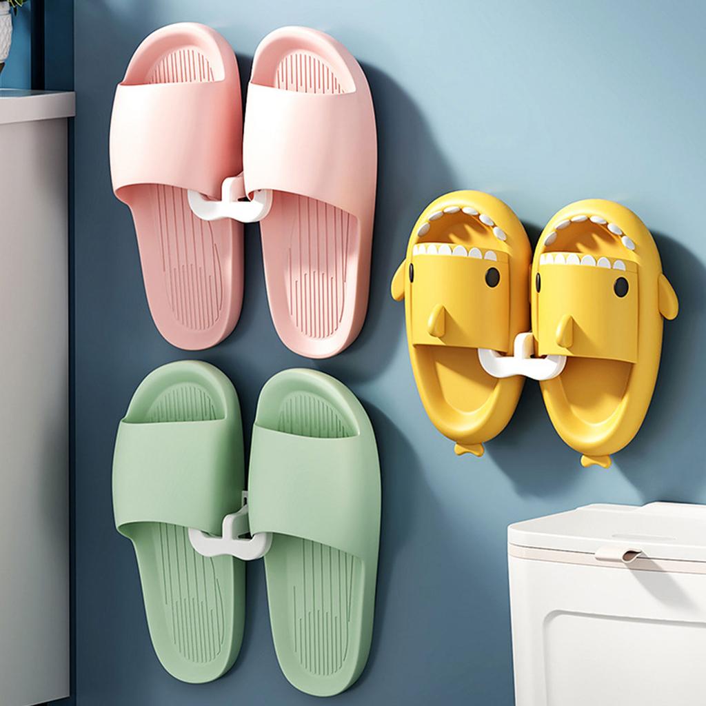 12pcs Slipper Rack Wall Mounted Shoe Storage Organizer Bathroom Slippers Drying Rack Drain Shelf Punchfree Stand Hanger