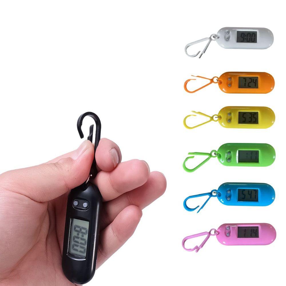 Backpack Pendant Digital Electronic Clock Mini Backpack Electronic Oval Watch Multifunctional Time Display Clock Work Study