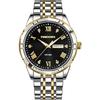PINDOWS Men's Business Watch with Calendar, Date Display, Luminous Index, Quartz Analog, Stainless Steel, 3ATM Water Resistant