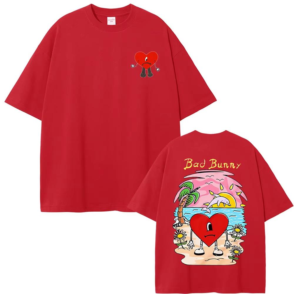 2026 Bad Bunny T-shirt Un Verano Sin Ti T-shirt Grafica Unisex Unisexs Moda Oversize Streetwear Unisex T-shirt di Alta Qualità