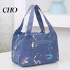 High-density Fabric Lunch Bag Letter Print Waterproof Tote Reusable Lightweight Carrier Box for Women Men Commuting Camping Picnic Portable