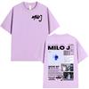 Rapper Milo J 111 Album Graphic Print Tshirts Unisexs Women Fashion Hip Hop Oversized T Shirts Cotton Casual Short Sleeve Tshirt