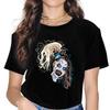Terriefer Slasher Film Kleines Blasses Mädchen Kunst Der Clown Gruselig Unisex T-Shirt Mode Frauen Kleidung Polyester Rundhals-T-Shirt