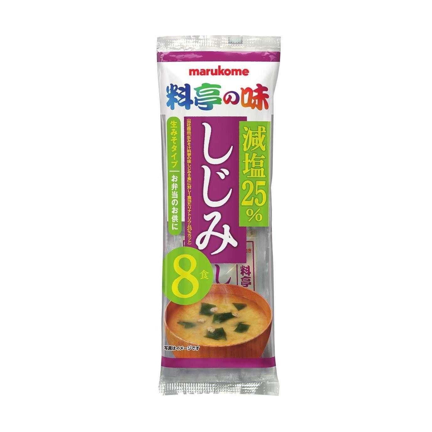 Marukome Umiso Soup Ryotei no Aji Shijimi Reduced Salt Instant Miso 8 servings x 12 bags