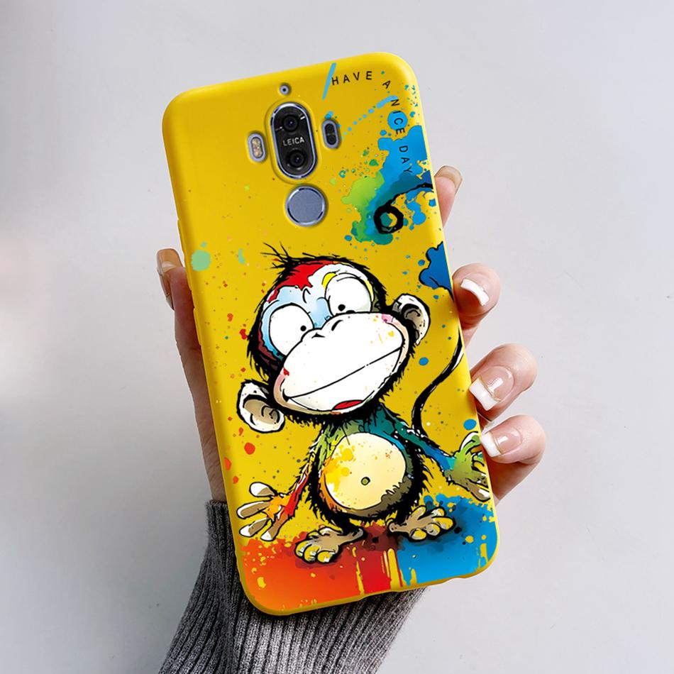 Für Huawei Mate 9 Mate9 MHA-L29 MHA-L09 MHA-AL00 Weiche Hülle Niedlicher Bär Cartoon Frosch Bemaltes TPU Handyhülle Schutzhülle Funda
