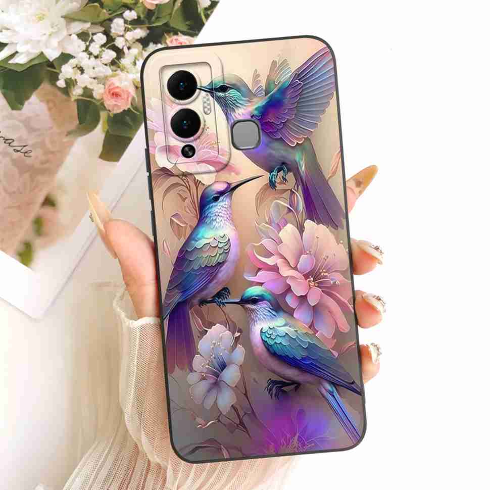 Casing For Infinix Hot 12 Play Cover X6816C X6816 Silicone Cat Dragon Pattern Case For Infinix Hot12 Hot 12 Play Shell Covers