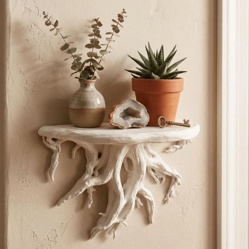 Plastic Tree Root Shaped Wall Rack 3D Printed Storage Stand Wall Mount Display Rack Bedroom Decor